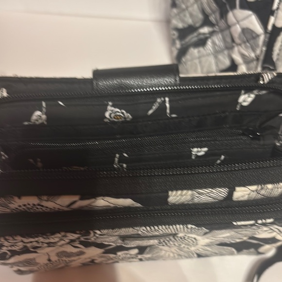 Vera Bradley Black and White Floral Tote and Bundle - Picture 9 of 15